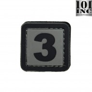 Patch 3d Pvc Number 3 Grey/black Inc 101 (inc-444100-3906) Patch 3d Pvc Number 3 Grey/black Inc 101 (inc-444100-3906)