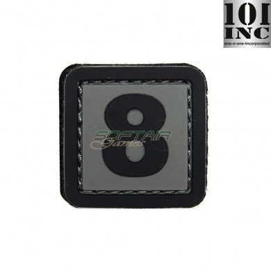Patch 3d Pvc Number 8 Grey/black Inc 101 (inc-444100-3914)
