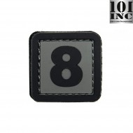 Patch 3d Pvc Numero 8 Grey/black 101 Inc (inc-444100-3914) Patch 3d Pvc Numero 8 Grey/black 101 Inc (inc-444100-3914)