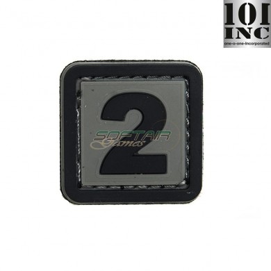 Patch 3d Pvc Number 2 Grey/black Inc 101 (inc-444100-3919)