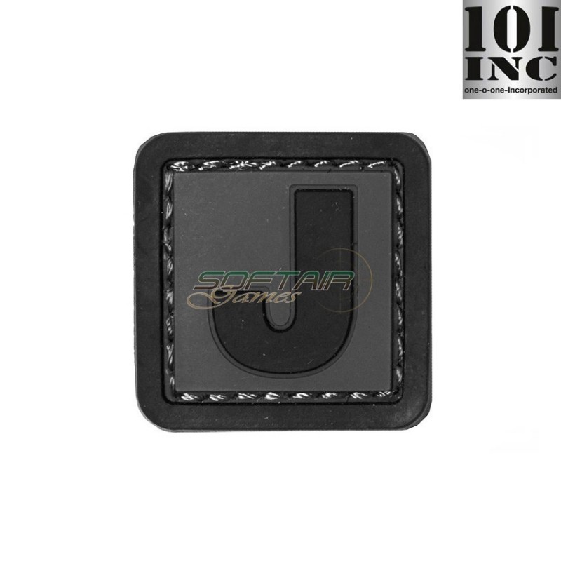 Patch 3d Pvc Letter J Grey/black Inc 101 (inc-444100-3984)