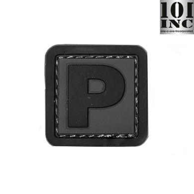 Patch 3d Pvc Letter P Grey/black Inc 101 (inc-444100-3990)