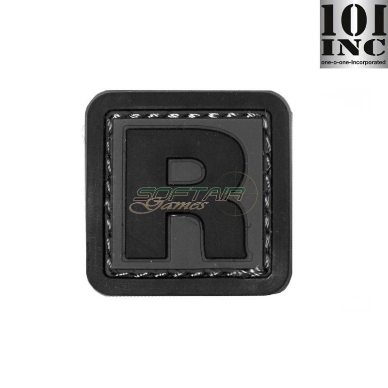Patch 3d Pvc Lettera R Grey/black 101 Inc (inc-444100-3992)
