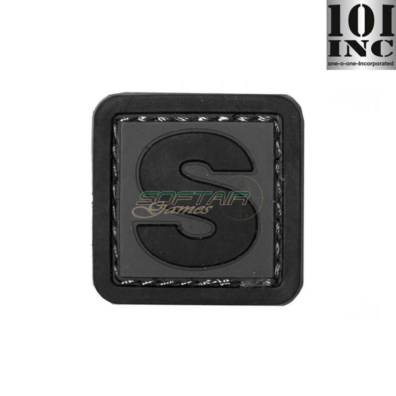 Patch 3d Pvc Letter S Grey/black Inc 101 (inc-444100-3993) Patch 3d Pvc Letter S Grey/black Inc 101 (inc-444100-3993)