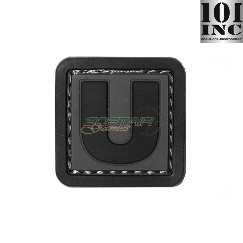 Patch 3d Pvc Lettera U Grey/black 101 Inc (inc-444100-3995)