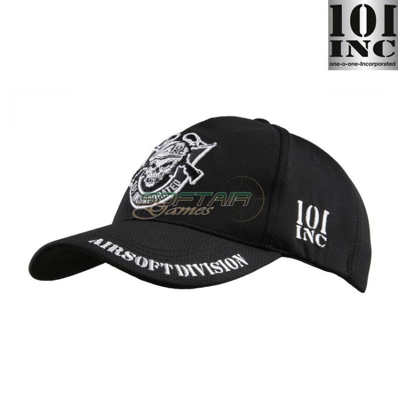Baseball Cap Airsoft Division Black 101 Inc (inc-215151-273-bk)