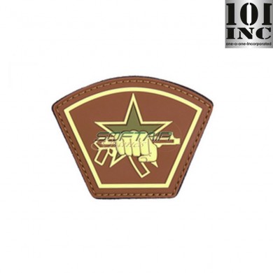 Patch 3d Pvc Russian Star Fist Brown 101 Inc (inc-444130-5554)