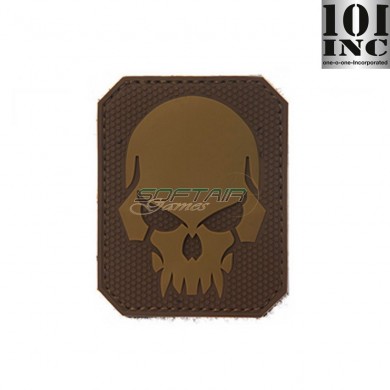 Patch 3d Pvc Skull Brown 101 Inc (inc-444150-3726)