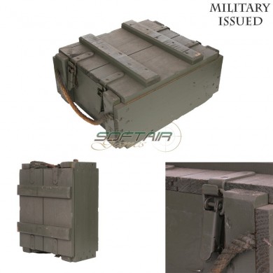 Wooden Army Box Green 44x35x20cm Military Issued (mi-ce-gr)
