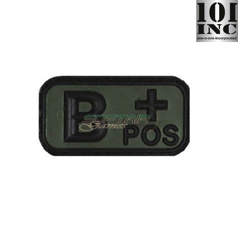 Patch 3d Pvc Blood Type B+ Green Inc 101 (inc-13031)