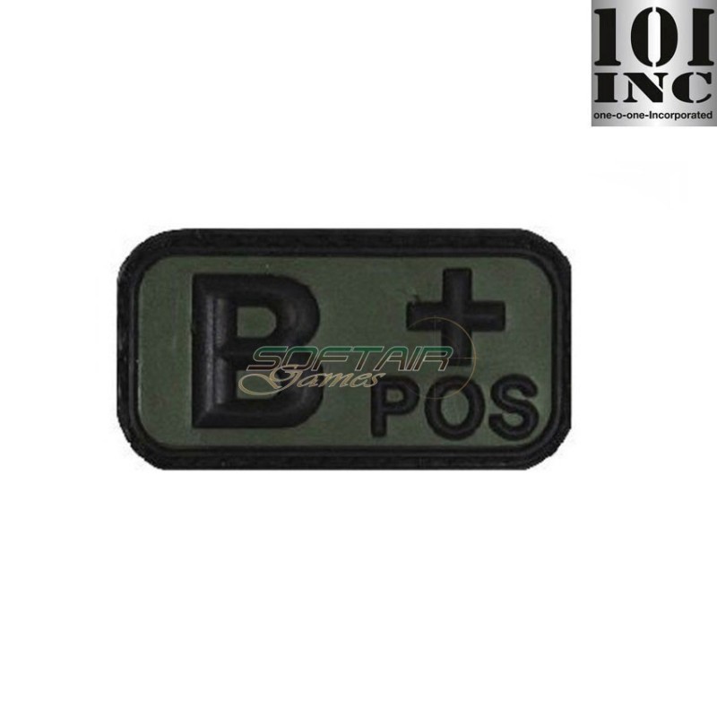 Patch 3d Pvc Gruppo Sanguigno B+ Green 101 Inc - Softair Games - ASG Softair  San Marino