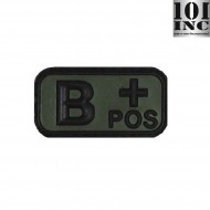 Patch 3d Pvc Blood Type B+ Green Inc 101 (inc-13031)