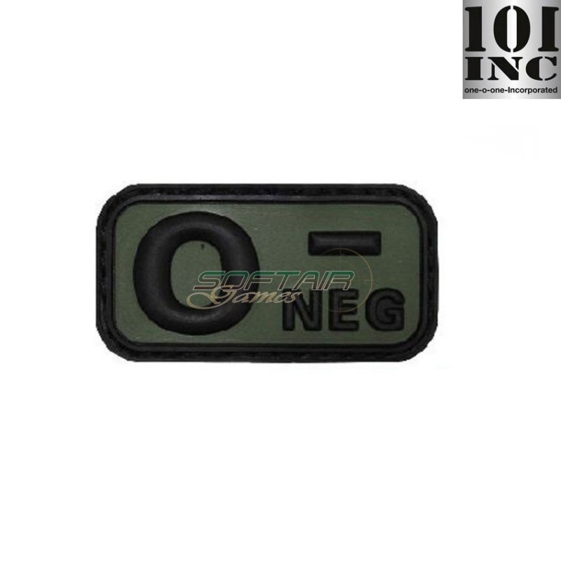 Patch 3d Pvc Blood Type 0- Green Inc 101 (inc-13030)