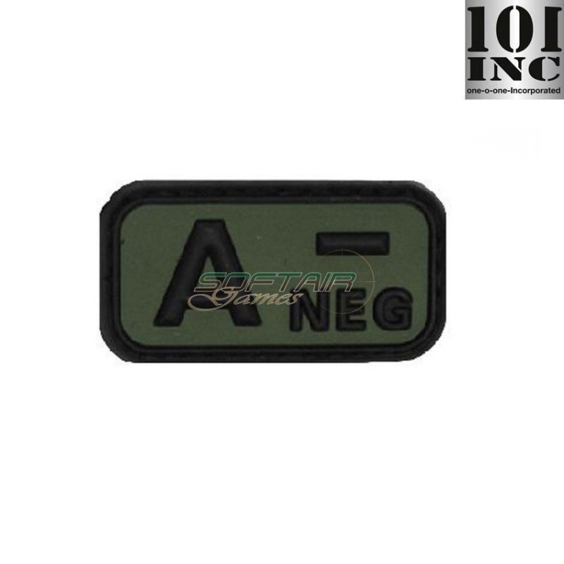Patch 3d Pvc Gruppo Sanguigno A- Green 101 Inc (inc-13036)