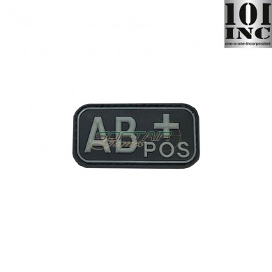 Patch 3d Pvc Gruppo Sanguigno Ab+ Black 101 Inc (inc-444100-3505-bk)
