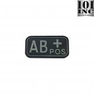 Patch 3d Pvc Blood Type Ab+ Black Inc 101 (inc-444100-3505-bk)