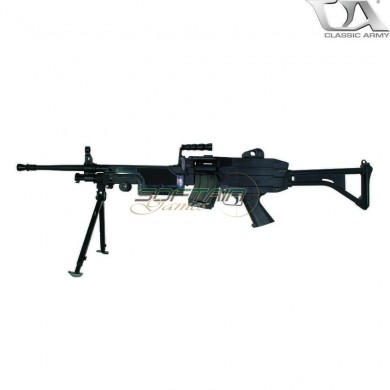 Electric Machine Gun M249 Mk1 Black Skeleton Stock Classic Army (ca-006m)