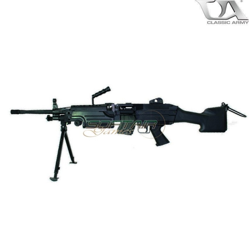 Mitragliatrice Elettrica M249 Mk2 Black Calcio Fixed Classic Army (ca-005m)