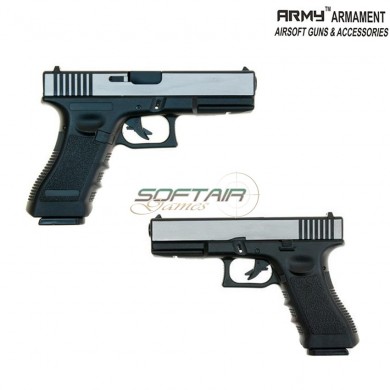 Gas Pistol Gbb Glock R17 Black Frame & Silver Slide Army™ Armament® (arm-r17-bk-sv)