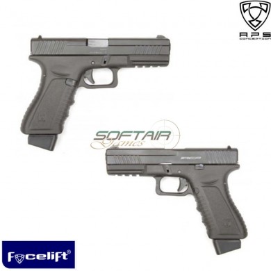 Co2 Pistol Facelift Action Combat Black Aps (aps-facelift-bk)