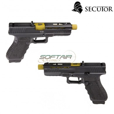 Co2 Pistol Gladius G17 Black & Gold Barrel Secutor (sr-110608)