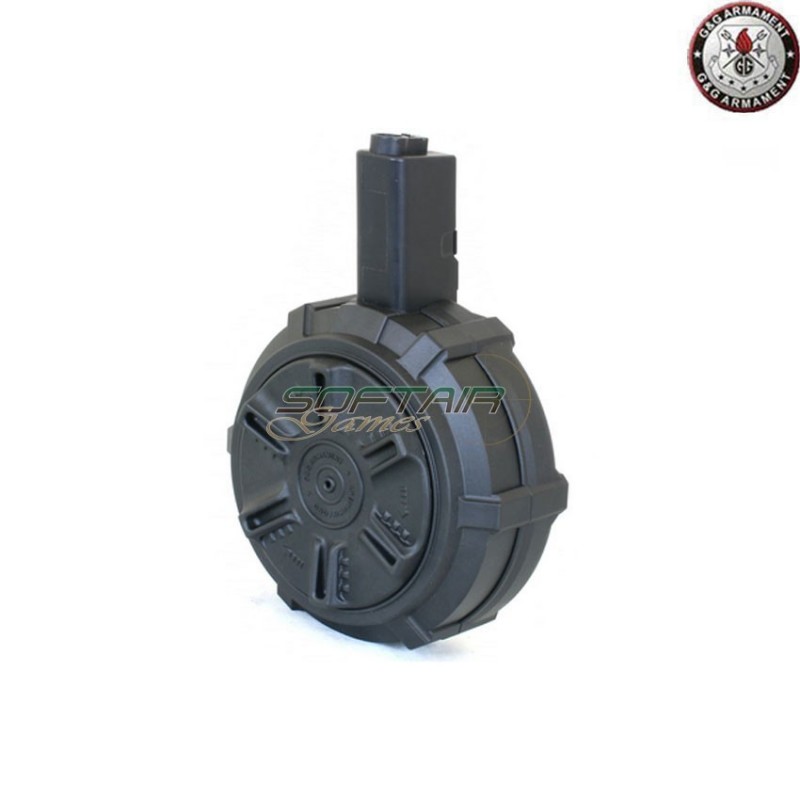 Hi-cap Drum Magazine 1500bb Black For Arp9 G&g (gg-08164-bk)