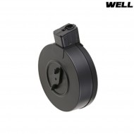 Hi-cap Round Magazine 200bb For Vz-61 Scorpion Well (430) Hi-cap Round Magazine 200bb For Vz-61 Scorpion Well (430)