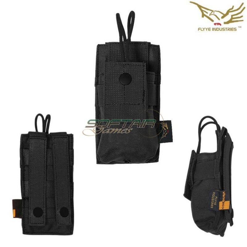 Short Radio Pouch Black Flyye Industries (fy-ph-c009-bk)