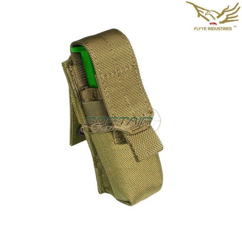 Single Pistol 9mm Magazine Pouch Ver.fe Khaki Flyye Industries (fy-ph-p004-kh)