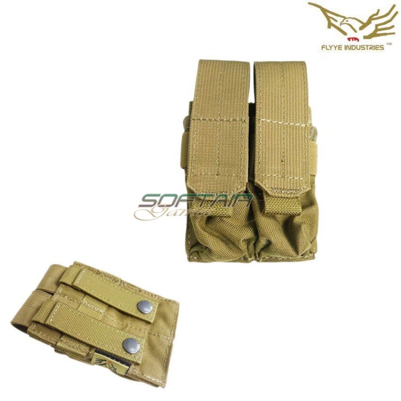 Tasca Doppia 9mm Caricatori Pistola Ver.fe Khaki Flyye Industries (fy-ph-p005-kh)