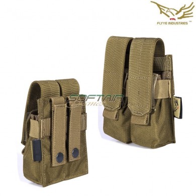 Double Pistol 9mm Magazines Pouch Ver.fe Coyote Brown Flyye Industries (fy-ph-p005-cb)