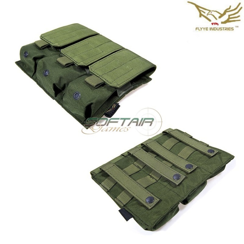 Tasca Porta Caricatori Tripla M4/ak Olive Drab Flyye Industries (fy-ph-m003-od)