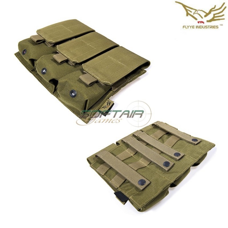 Tasca Porta Caricatori Tripla M4/ak Khaki Flyye Industries (fy-ph-m003-kh)
