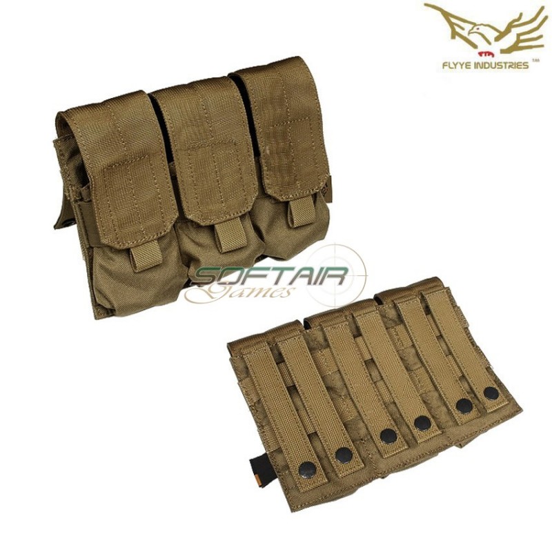M4/ak Triple Magazines Pouch Coyote Brown Flyye Industries (fy-ph-m003-cb)