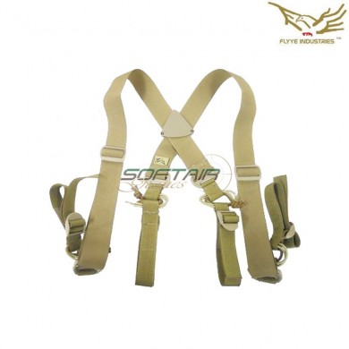 Belt Suspenders X Type Khaki Flyye Industries (fy-bt-b004-kh)