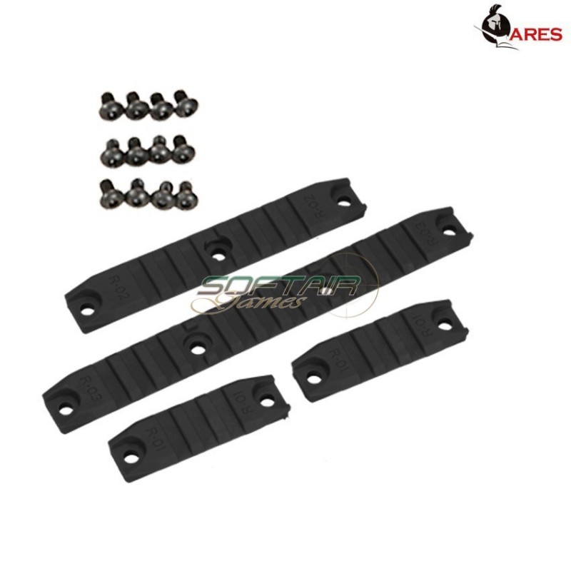Set Handguard Rail Black Ares Amoeba (ar-kitrail)