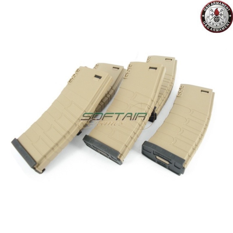 Set 5 Caricatori Monofilari M4 120bb Tan & Black c/new follower G&g (gg-08127)