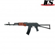 Electric Rifle Aeg Aks74 Iks74 Full Metal & Real Wood Ics (ics-37)