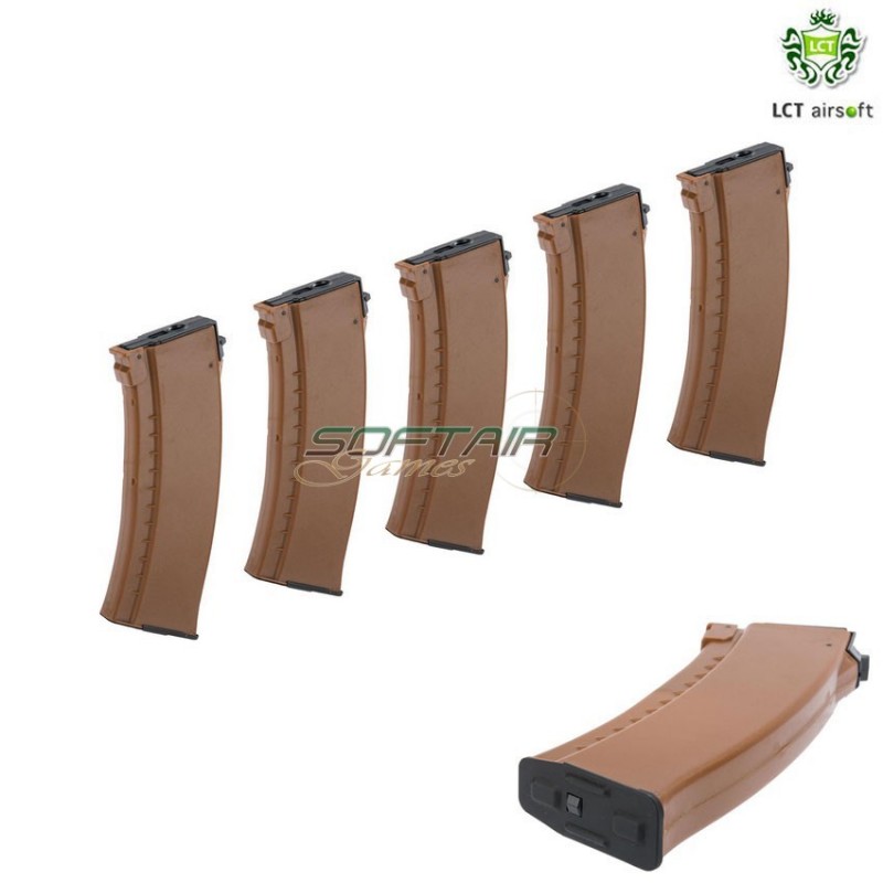 Set 5 Caricatori Bachelite Monofilari 130bb Per Ak Orange Lct (lct-pk-249-set5)