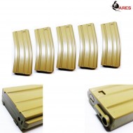 Set 5 Caricatori Monofilari M4/m16 85bb Dark Earth Ares (ar-mag-b-003-de)