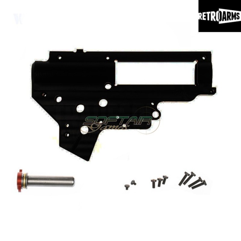 New Gearbox Shell Black Cnc Qsc V2 8mm Retroarms (ra-6892)