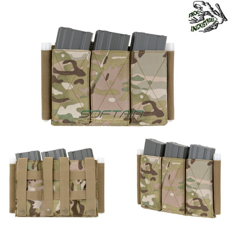 Tasca Tripla Elastica 5.56 Multicam Frog Industries® (fi-m51613132-cp)