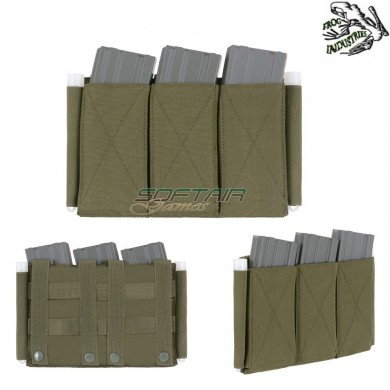 Triple 5.56 Elastic Pouch Olive Drab Frog Industries® (fi-m51613132-od)