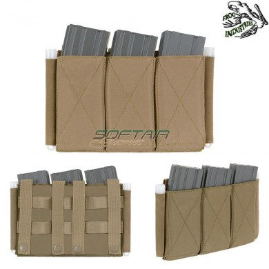 Triple 5.56 Elastic Pouch Coyote Frog Industries® (fi-m51613132-tan)