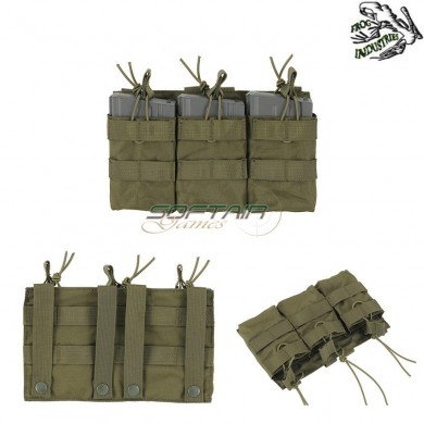 Triple Open Top 7.62 Magazines Pouch Olive Drab Frog Industries® (fi-m51613110-od)