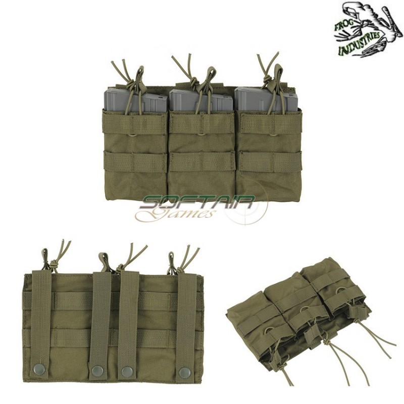 Tasca Tripla Open Top 7.62 Caricatori Olive Drab Frog Industries® (fi-m51613110-od)