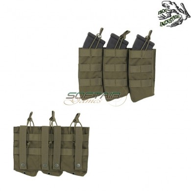 Triple Open Top 7.62x39 Magazines Pouch Olive Drab Frog Industries® (fi-m51613097-od)