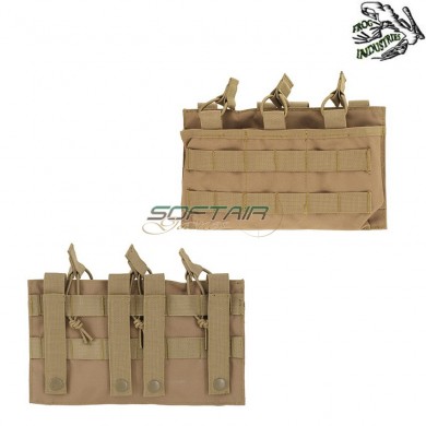 Triple 7.62 Open Top Magazines Pouch Coyote Frog Industries® (fi-m51613067-tan)