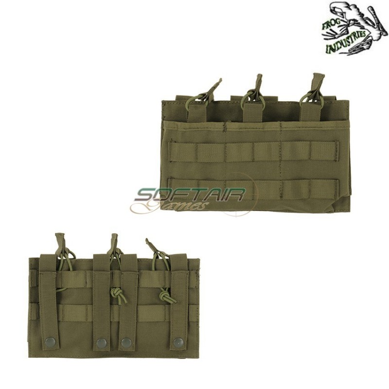 Tasca Tripla Caricatori 7.62 Open Top Olive Drab Frog Industries® (fi-m51613067-od)