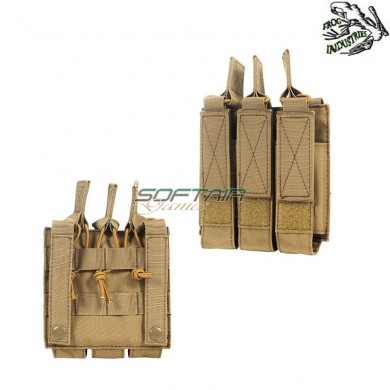 Triple Mp5/mp7/mp9 Magazines Pouch Coyote Frog Industries® (fi-m51613033-tan)